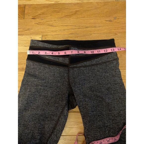 Lululemon women's wonder under herringbone cropped pull on leggings size 6 - Picture 6 of 8